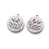 Non-Tarnish 201 Stainless Steel Pendants STAS-F231-041P-2