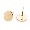 Flat Plate 201 Stainless Steel Stud Earring Findings STAS-I095-04-G-2