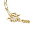 Brass Heart Link Bracelets BJEW-JB10394-4