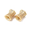 Brass Micro Pave Cubic Zirconia Beads KK-M233-49G-3