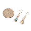 Christmas Tree Alloy Rhinestone Dangle Earrings EJEW-JE05828-01-3