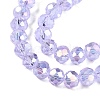 Electroplate Glass Beads Strands X-EGLA-A044-T4mm-B17-4