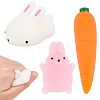 Olycraft 3Pcs 3 Style Rabbit & Carrot Fidget Toy AJEW-OC0003-93-1