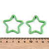 Spray-painted Iron Keychains Clasps IFIN-WH0063-14D-2