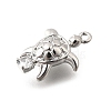 Brass Pave Clear Cubic Zirconia Charms KK-C096-14A-P-2
