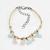 Boho Multicolor Beads Gravel Woven Anklets NI3563-15-1