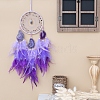 Iron Woven Web/Net with Feather Hanging Ornaments PW-WGB149F-01-4