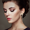 ANATTASOUL 2 Pairs 2 Style Crystal Rhinestone Bowknot Dangle Stud Earrings EJEW-AN0002-31-6