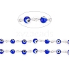 3.28 Feet Handmade Evil Eye Lampwork Round Beaded Chains X-CHC-G009-B-S05-1