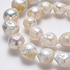 Natural Baroque Pearl Keshi Pearl Beads Strands PEAR-R064-10-3