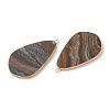 Natural Tiger Eye Pendants G-B009-08G-F-2