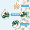 DICOSMETIC 60Pcs 2 Colors Autumn Theme Alloy Enamel Pendants ENAM-DC0001-20-4