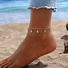 Fashionable Brass Enamel Flower Pendant Anklets for Women KA8156-2-4