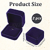 Square Velvet Jewelry Boxes for Pendant CON-WH20013-03B-2