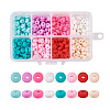 400Pcs 8 Colors Handmade Polymer Clay Beads CLAY-PJ0001-01-1