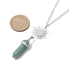 Natural Green Aventurine Pendant Necklaces NJEW-JN04694-03-4