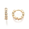 Clear Cubic Zirconia Hoop Earrings EJEW-G321-02G-2