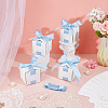Square Paper Wedding Candy Storage Boxes with Ribbon LS-AJEW-WH0609-744D-4