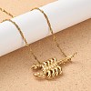 304 Stainless Steel Scorpion Pendant Necklaces for Men NJEW-Z054-01G-1