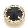 Brass Rhinestone Flat Back Cabochons RB-S048-15-2