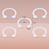 5Pcs Acrylic Round Ball Circular/Horseshoe Barbell Nose Rings WG9532E-09-1