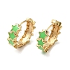 Star Real 18K Gold Plated Brass Hoop Earrings EJEW-L268-013G-05-1