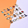 26Pcs 13 Styles Halloween Theme Spray Painted Alloy Enamel Pendants ENAM-FS0002-09-9