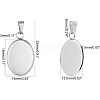 Unicraftale 304 Stainless Steel Pendant Cabochon Settings STAS-UN0007-38P-5