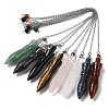 Mixed Natural Gemstone Pointed Dowsing Pendulums G-F758-F-P-1