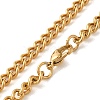 Ion Plating(IP) 304 Stainless Steel Cuban Link Chain Necklaces NJEW-L173-024G-02-1