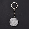 Natural Quartz Crystal Trinity Knot Pendant Keychain KEYC-E038-02P-06-8