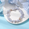 Natural Blue Lace Agate Chip Beaded Stretch Bracelets BJEW-JB10868-03-2