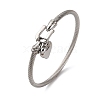 304 Stainless Steel Charm Bangles BJEW-K280-03P-4