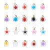 Mega Pet 80Pcs 20 Style Plastic/Resin Frosted Pendants FIND-MP0001-01-1