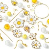 DIY Alloy Enamel Flower & Acrylic Beads Dangle Earring Making Kits DIY-FS0006-31-2