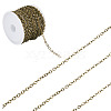 5M Brass Flat Oval Cable Chains CHC-TADJ0001-02AB-2