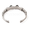 Tibetan Style Alloy Cuff Bangles BJEW-P337-02AS-3