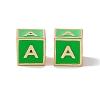 Rack Plating Brass Enamel Beads KK-B060-04G-02A-2