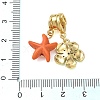Brass Micro Pave Clear Cubic Zirconia Pendants KK-CBA74BF-14G-4