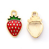 Light Gold Plated Alloy Enamel Pendants X-ENAM-R136-20B-2