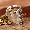 Alloy with Synthetic Turquoise Finger Rings FS-WG0500F-03-4