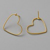 Golden Brass Hollow Geometric Stud Earrings EJEW-WH0012-127J-2