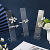 4Pcs Clear Acrylic Slant Back Hairpin Display Stands ODIS-SP0001-05-3