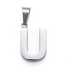 Non-Tarnish 304 Stainless Steel Letter Pendants STAS-H127-U-P-1