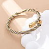 304 Stainless Steel Torque Bangles for Women Men BJEW-G584-18G-02-1