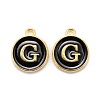 Golden Plated Alloy Charms LS-ENAM-S118-02G-1
