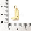 Brass Micro Pave Clear Cubic Zirconia Pendants KK-L225-045G-3