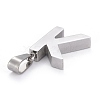 Non-Tarnish 304 Stainless Steel Letter Pendants STAS-H127-K-P-3