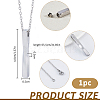 304 Stainless Steel Twisted Rectangle Pendant Urn Ashes Necklaces NJEW-WH0036-029P-2