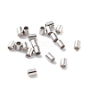Rhodium Plated 925 Sterling Silver Spacer Tube Beads STER-Z006-01C-P-2